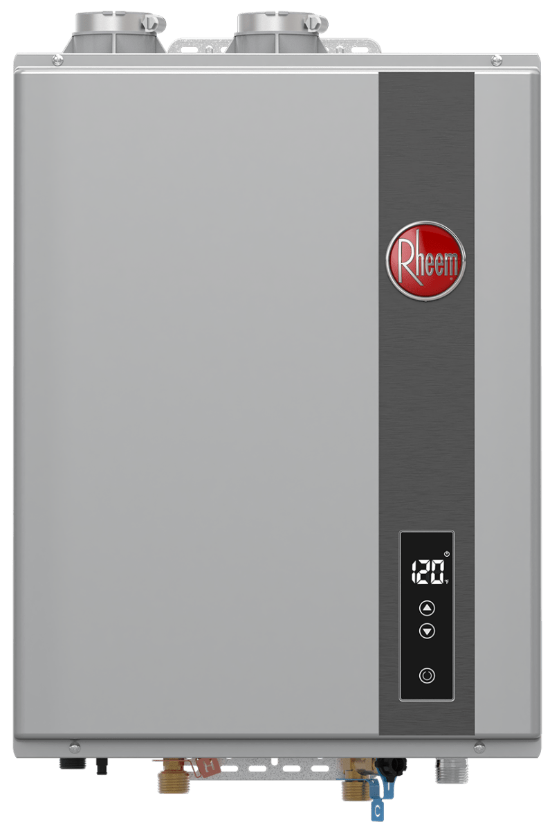 Rheem RTGH-95DVELN-3 199,900 BTU Built-in WiFi High Efficiency Condensing 9.5 GPM Tankless Natural Gas Water Heater
