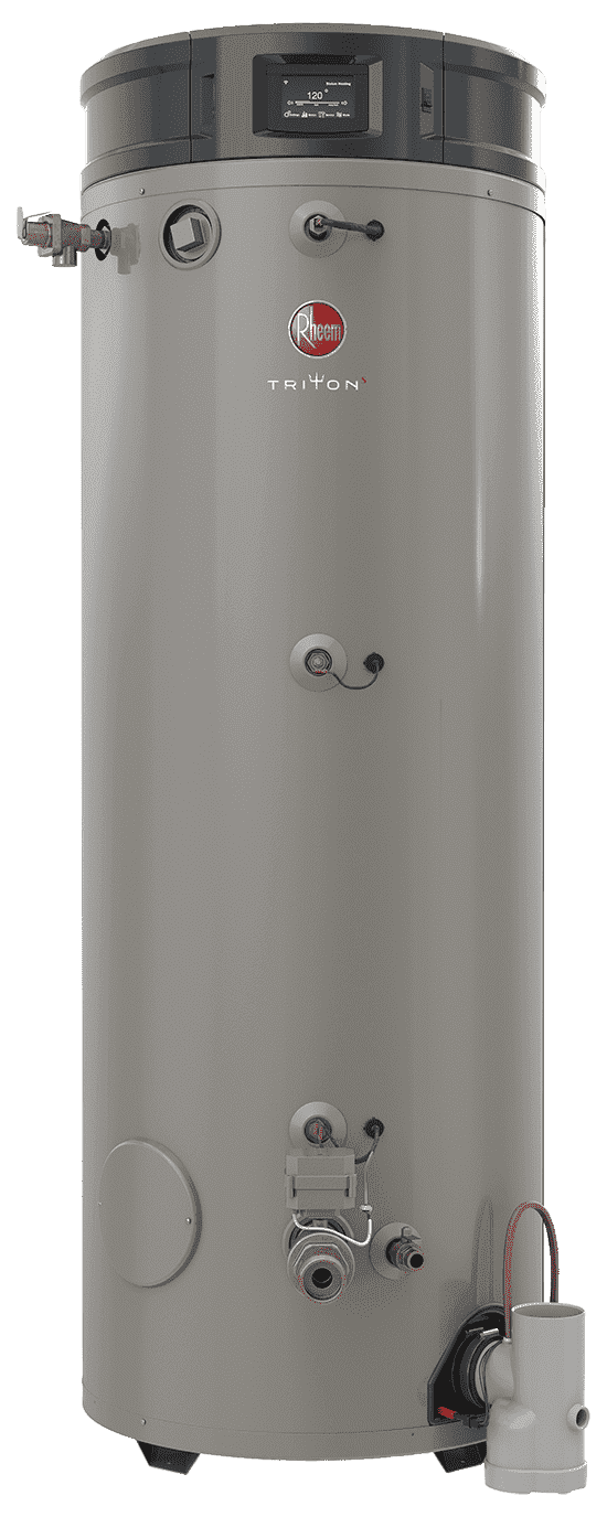 RHEEM GHE119SS-500A LP Propane Triton 119 Gallon Smart Auto Shutoff Commercial Gas Water Heater