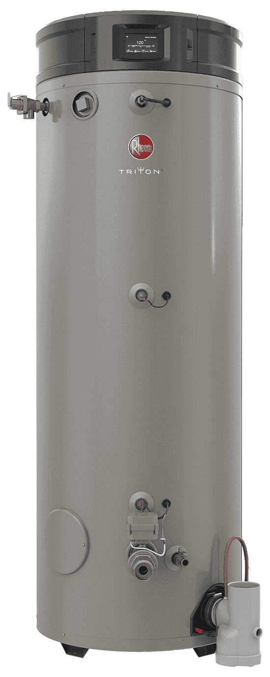 RHEEM GHE80SU-130A LP Propane Triton 80 Gallon Smart Universal Commercial Gas Water Heater